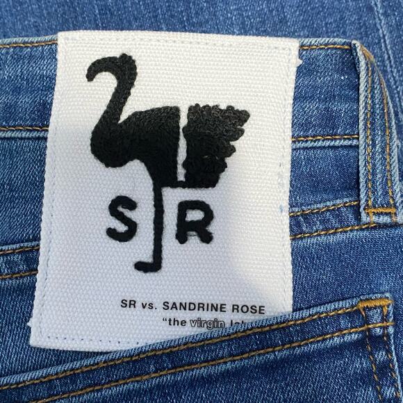 Free People Sandrine Rose Mid-Rise Skinny Denim Jeans Indigo Size 24 - Picture 6 of 8